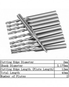 10 Uds 3.175mm End Mill...