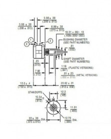 Potenciómetro de 2W 10K Ohm...