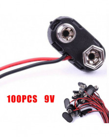 100pcs 9V Conector de clip...