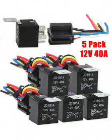 Relé automotriz 5pc 12V 40A...