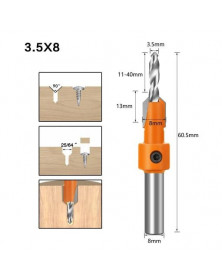 3,5 x 8 - Vástago de 8mm...