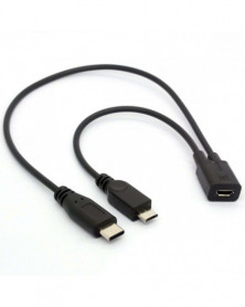 Adaptador divisor Micro USB...