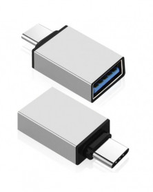 Plata - Adaptador de USB-C...