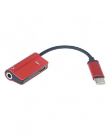 Rojo - Cable de Audio USB...