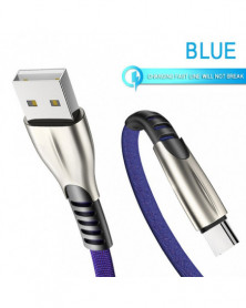 Azul - Cable USB QC 3,0...