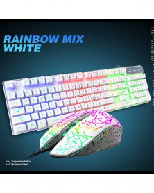 B - Arco Iris Teclado Gamer...