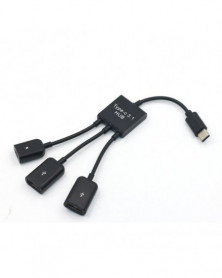 Negro - Hub USB 3,1 tipo C...