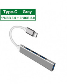 gris tipo c - HUB USB tipo...