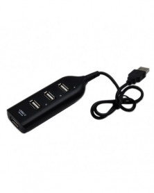 negro - Hub USB 2,0 con 4...