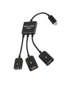 Negro - Adaptador Micro USB...