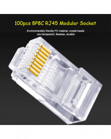 Conector RJ45 8P8C Gold...