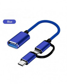 02 - Cable USB 2 en 1 para...