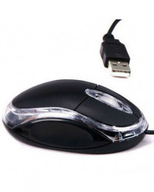 negro - Raton USB Luz Led...