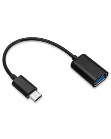 Cable USB Tipo C OTG Negro...